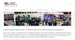 Desktop Screenshot of 360degreeevents.com